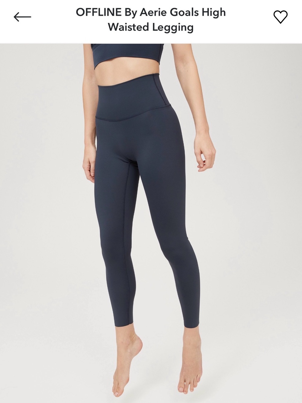 aerie High Waisted Leggings in Navy